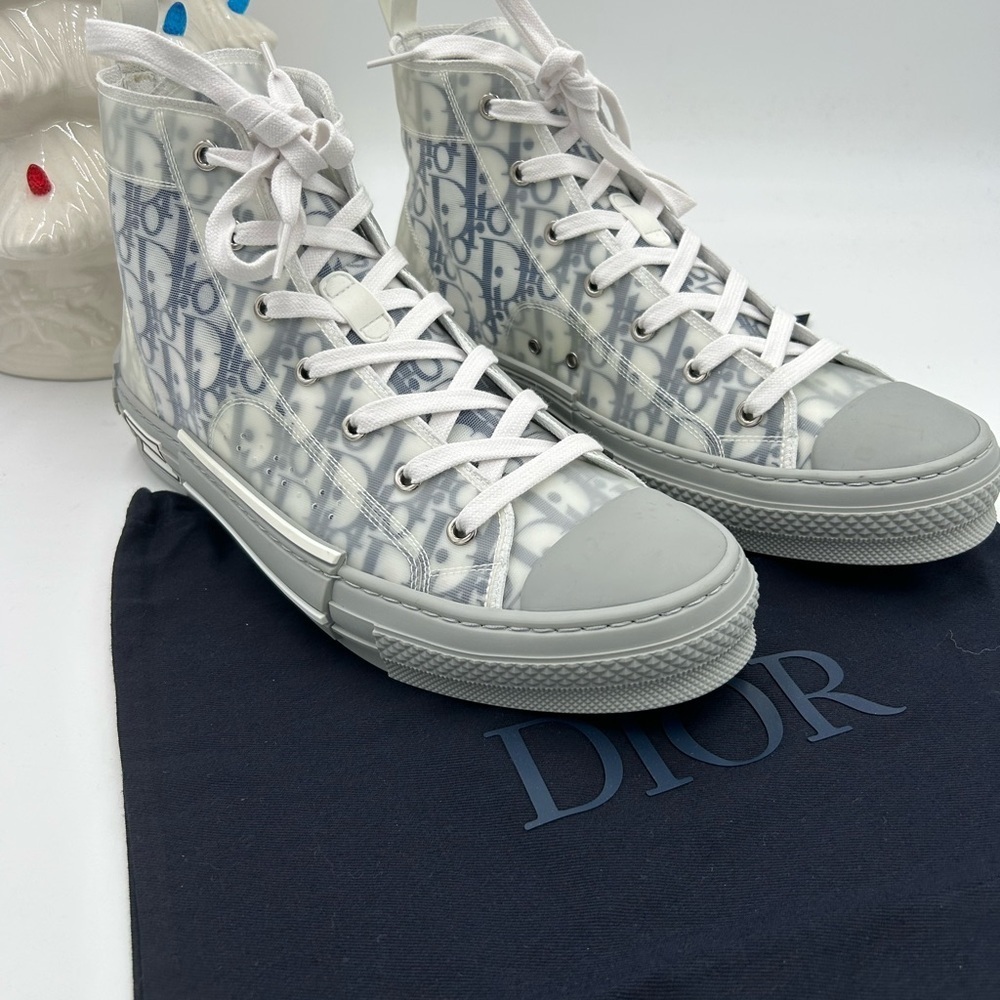Men's Dior B 23 high top oblique sneakers size 44 made in Italy - Picture 2 of 13